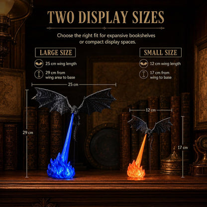 Dragon bookshelf light large and small size details