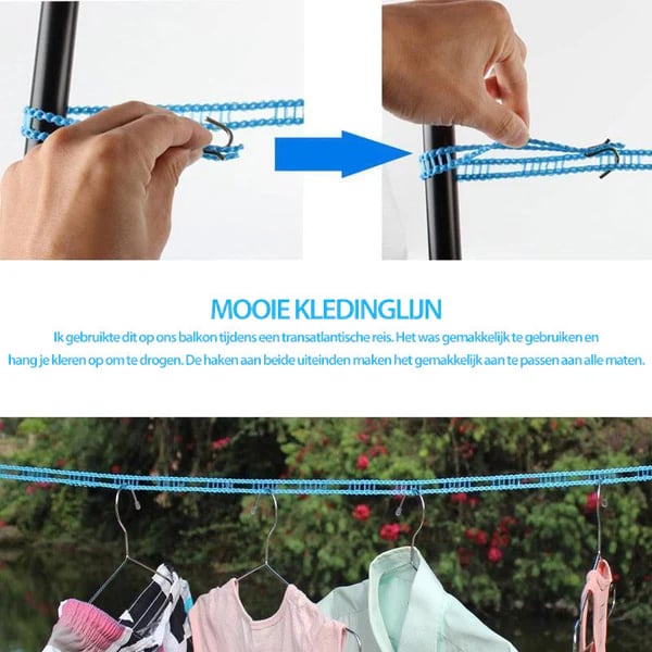 🔥 Buy 1 Get 1 Free – Portable Windproof Clothesline for Travel, Camping & Small Spaces