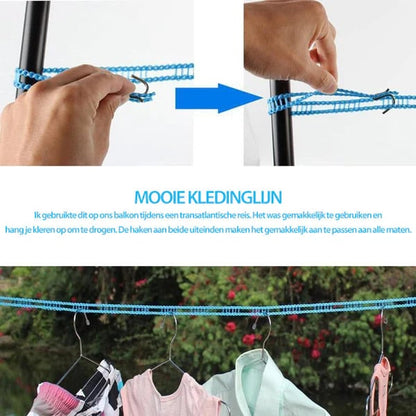 🔥 Buy 1 Get 1 Free – Portable Windproof Clothesline for Travel, Camping & Small Spaces