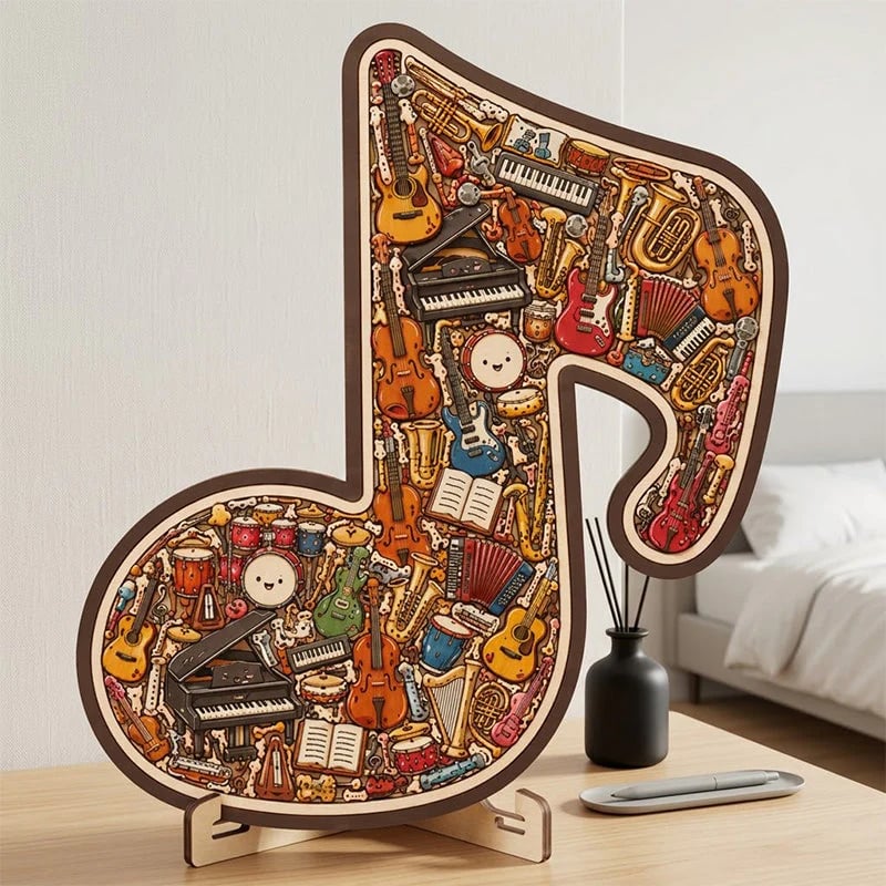 ⌛Limited-time offer🎶Wooden Musical Note Jigsaw Puzzle🧩 customer review photo