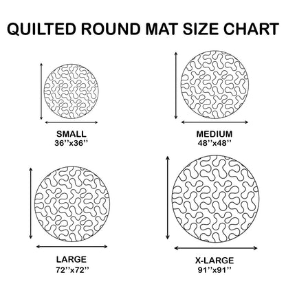 🎃3D Skeleton Vortex Quilted Round Halloween Rug