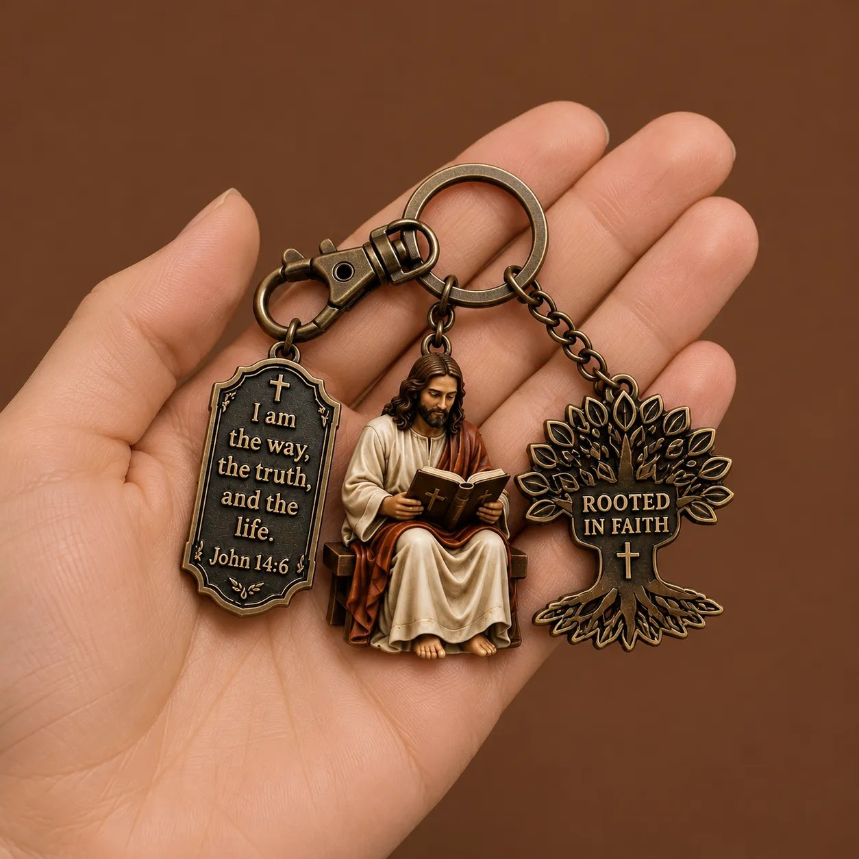 50% OFF! Jesus Reading Keychain - Carry Scripture Daily, Bundle & Save
