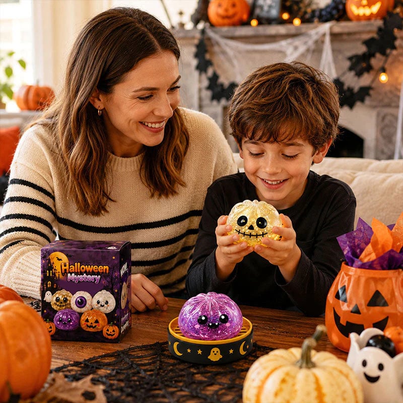 🎃 Halloween Dumpling Squishy Toy – Cute Squeeze Toy for Stress Relief & Spooky Fun