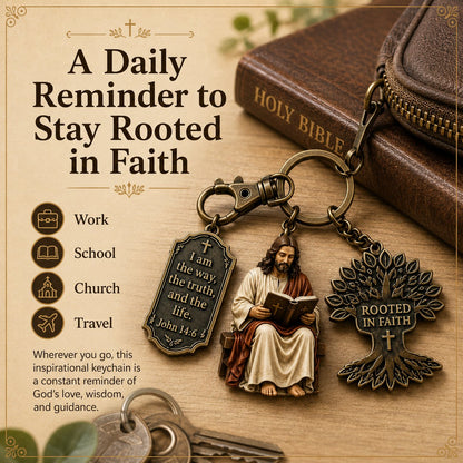 50% OFF! Jesus Reading Keychain - Carry Scripture Daily, Bundle & Save