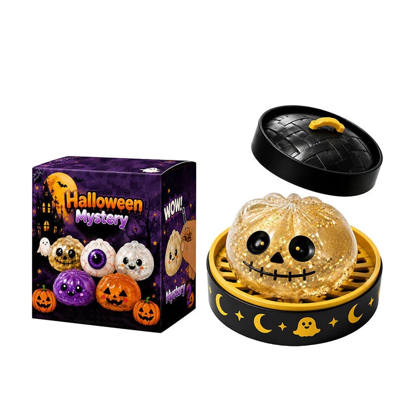 🎃 Halloween Dumpling Squishy Toy – Cute Squeeze Toy for Stress Relief & Spooky Fun