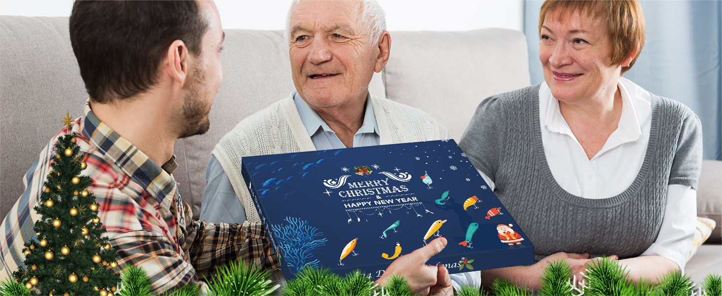 Fishing lure advent calendar gift for fishermen