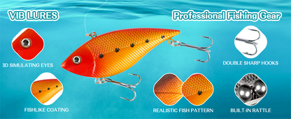 Professional fishing gear lure features