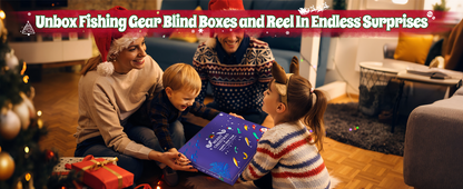 Fishing lure advent calendar unboxing gift scene