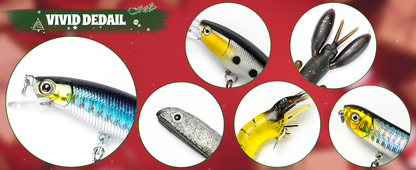 Fishing lure vivid detail red lure close up