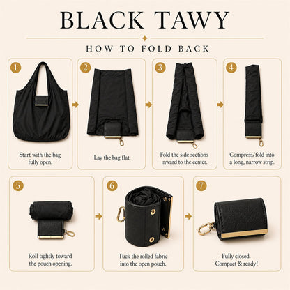 Foldable keychain tote bag how it works