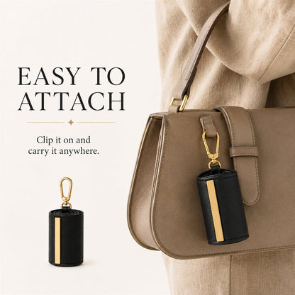 Foldable keychain tote bag in palm