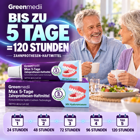 Greenmedii Bio-Seal Max 5-Tage-Prothesenhaftmittel – deutsches Produktbild 1