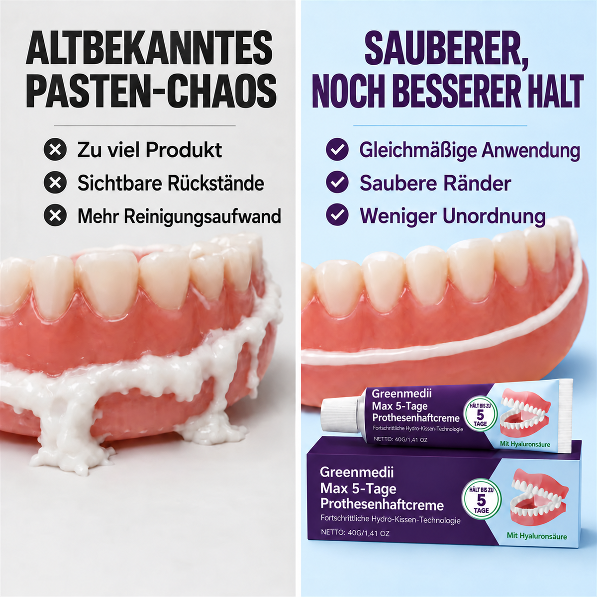 Greenmedii Bio-Seal Max 5-Tage-Prothesenhaftmittel – deutsches Produktbild 6