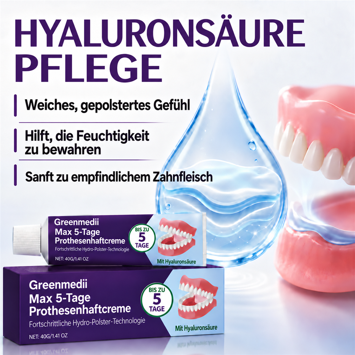 Greenmedii Bio-Seal Max 5-Tage-Prothesenhaftmittel – deutsches Produktbild 10
