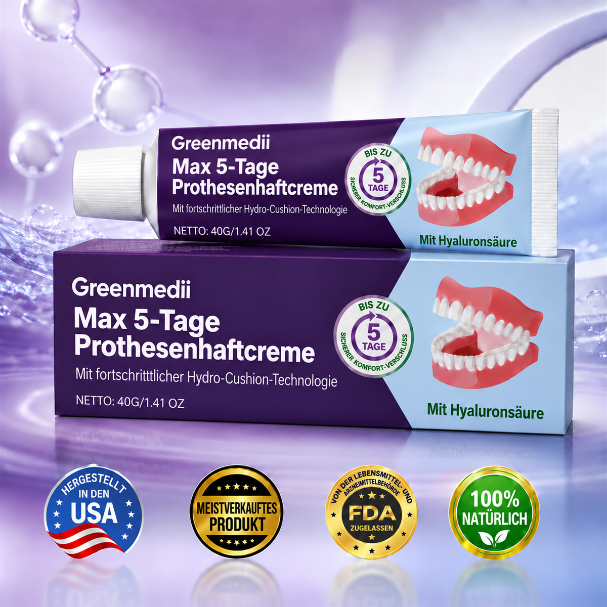Greenmedii Bio-Seal Max 5-Tage-Prothesenhaftmittel – deutsches Produktbild 13