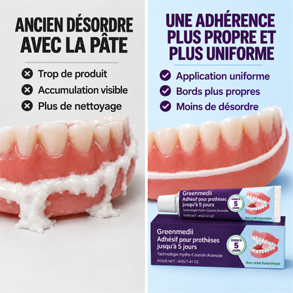 Greenmedii Bio-Seal Max – adhésif pour prothèses dentaires, image en français 6