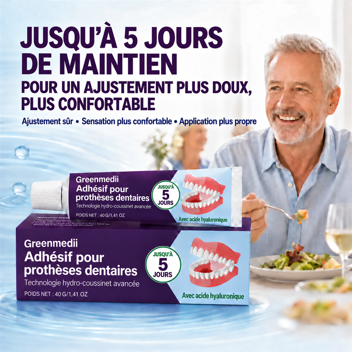 Greenmedii Bio-Seal Max – adhésif pour prothèses dentaires, image en français 15