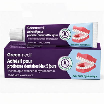 Greenmedii Bio-Seal Max – adhésif pour prothèses dentaires, image en français 16