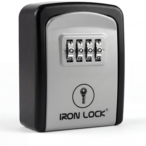 Grey wall-mount four-digit combination key lock box
