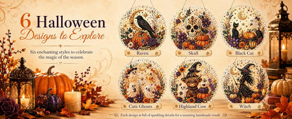 Halloween diamond art ornament design options