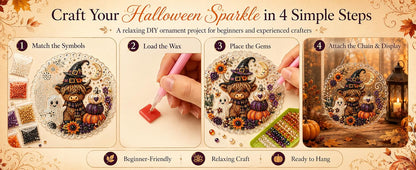 Halloween diamond art suncatcher crafting instructions