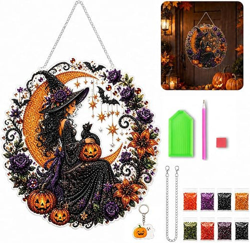 Halloween 3D diamond art hanging ornament suncatcher kit