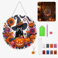 Large Black Cat Wreath