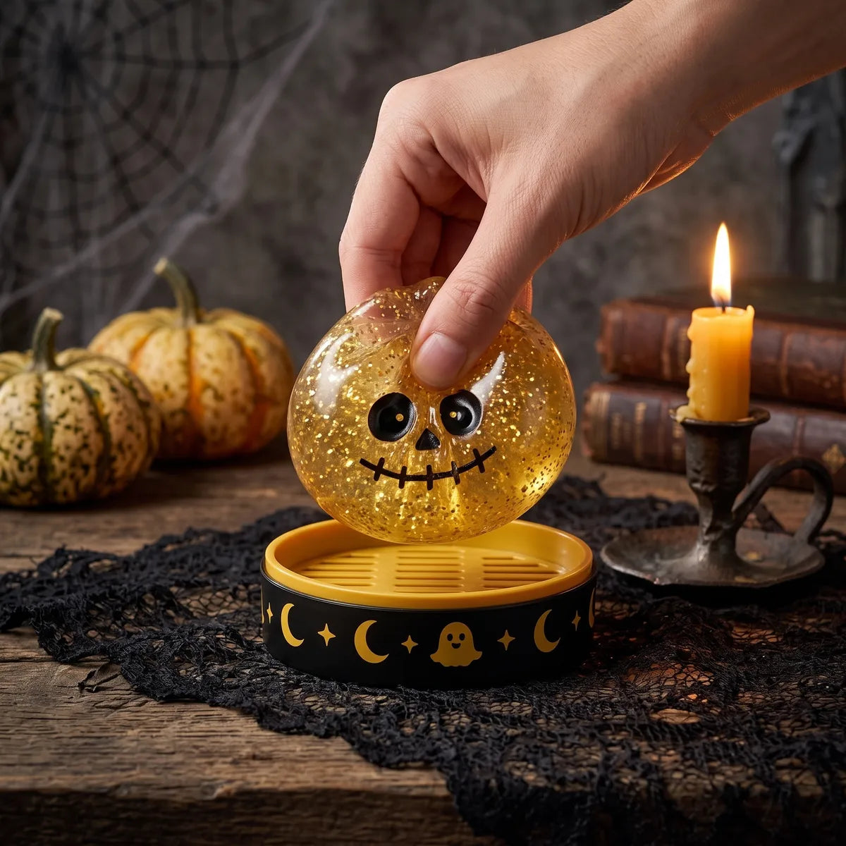 Halloween dumpling squishy soft gel texture detail
