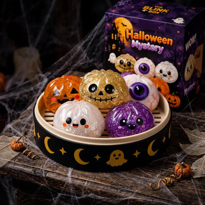 Halloween dumpling squishy set with five gift boxes