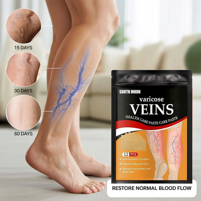 Leg care patch routine illustration