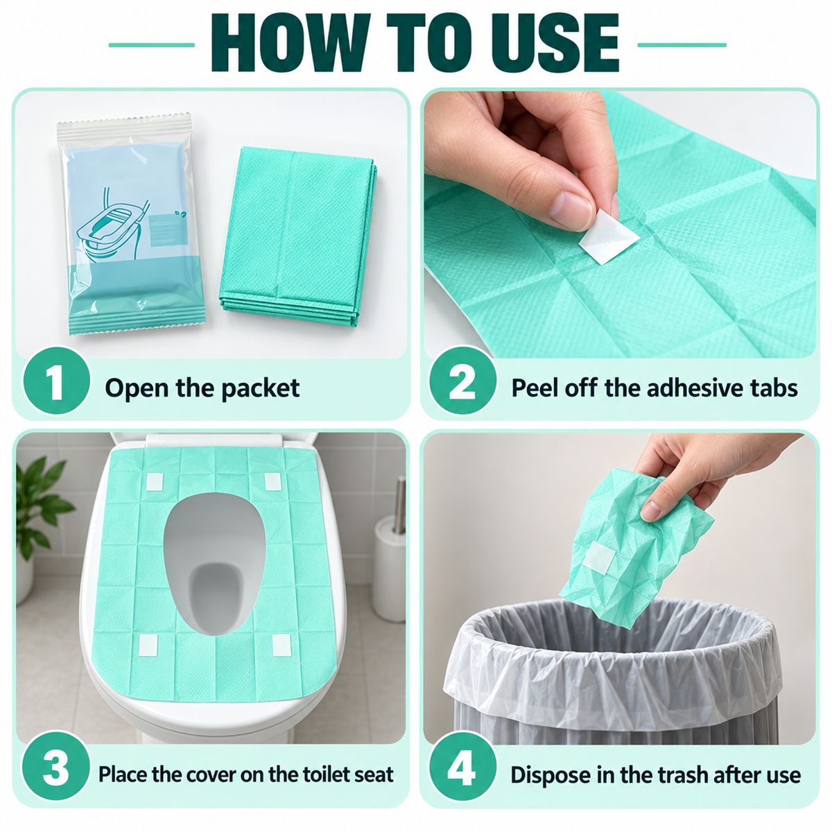 Disposable Waterproof Toilet Seat Covers | 10-50 PCS