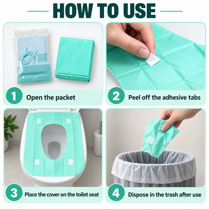 Disposable Waterproof Toilet Seat Covers | 10-50 PCS