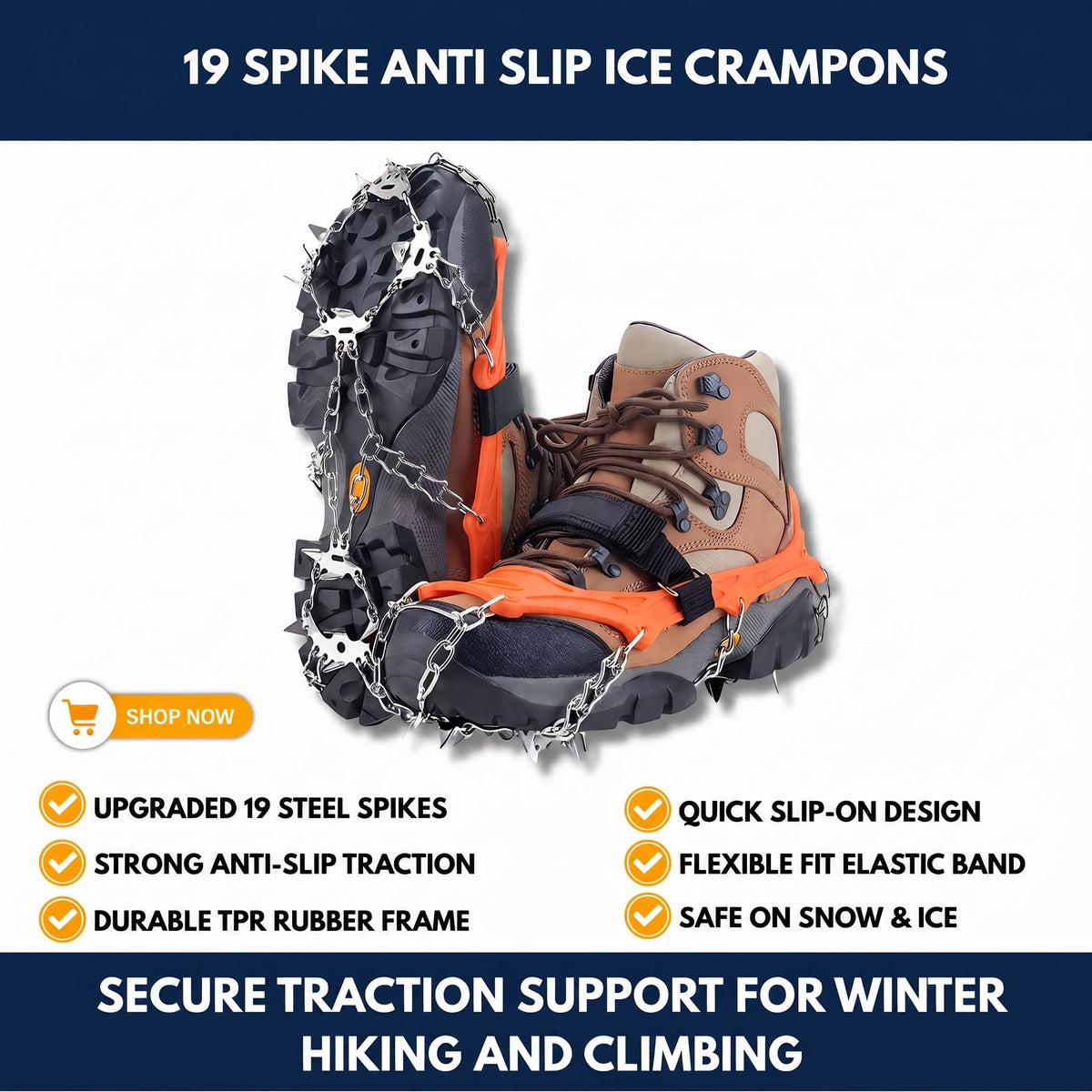 19 Spike Anti Slip Ice Crampons