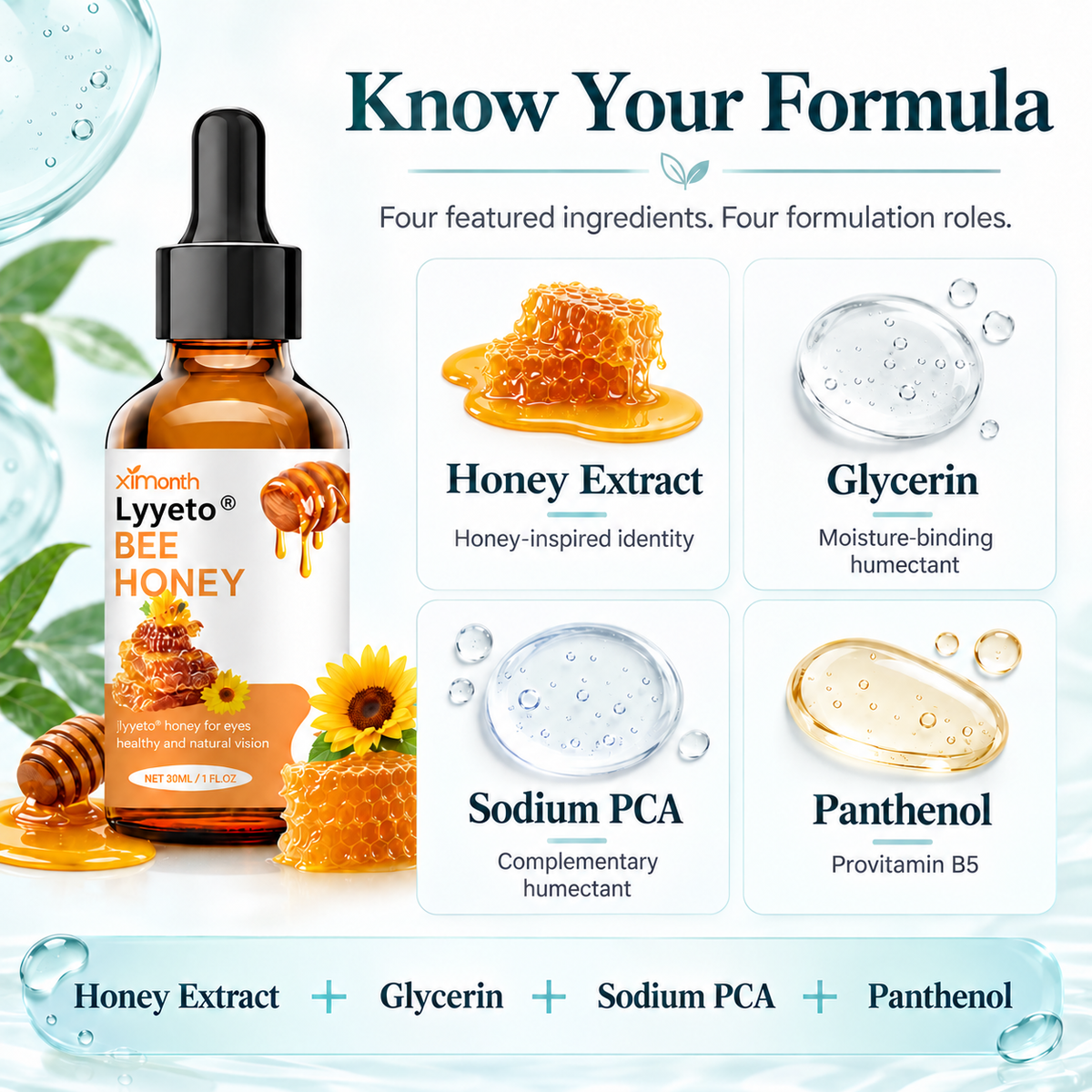 Lyyeto® Bee Honey Eye Drops – Moisturizing & Soothing Relief for Dry Eyes