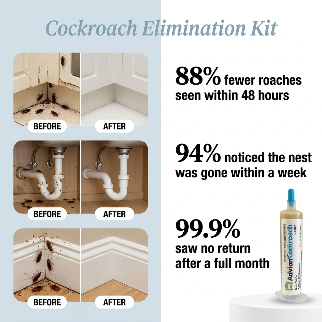 Anti-Cockroach Indoor Insect Control Gel Bait Pack, Tube with Applicator