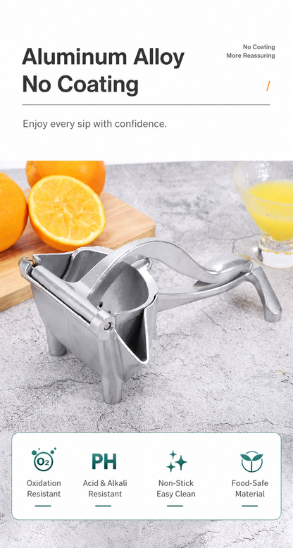 Manual citrus juicer aluminum alloy material detail