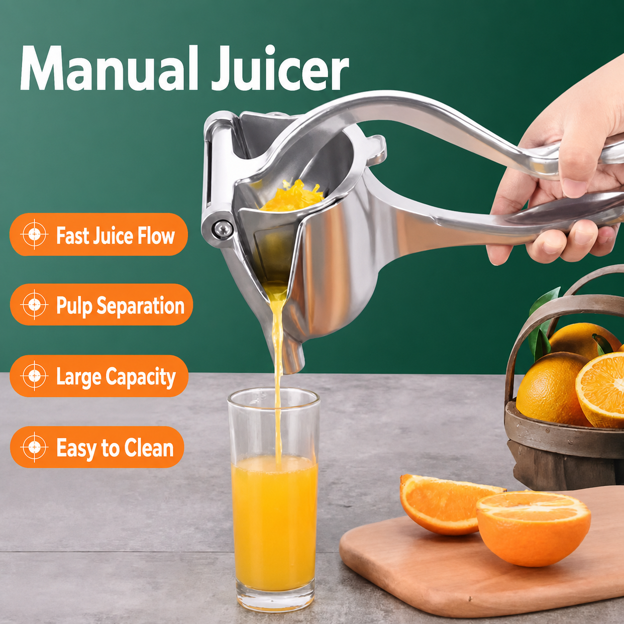 Manual citrus juicer press main product image