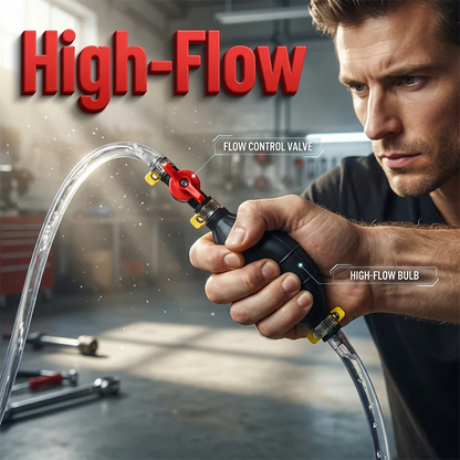High-flow manual siphon pump in use