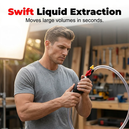 Manual siphon pump for fast liquid transfer