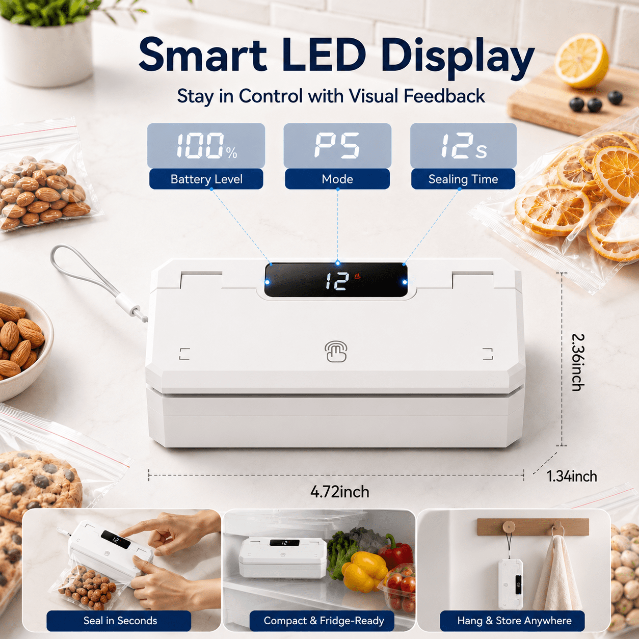 LED display and product dimensions