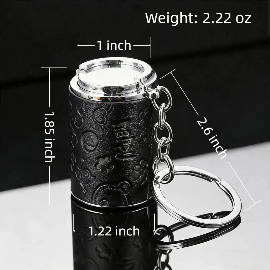 Mini coin storage keychain size details