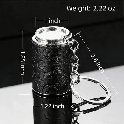Mini coin storage keychain size details