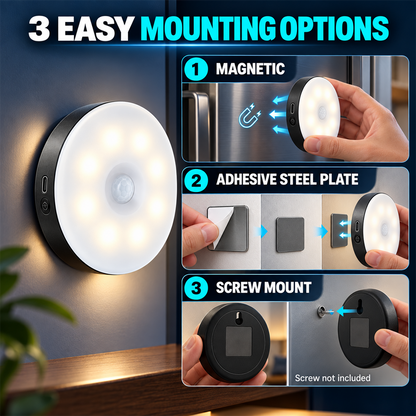 Magnetic adhesive and screw mounting options