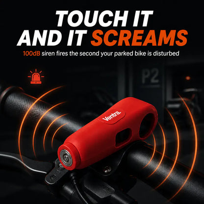LoudLock - 100dB Motorcycle Handlebar Alarm Lock