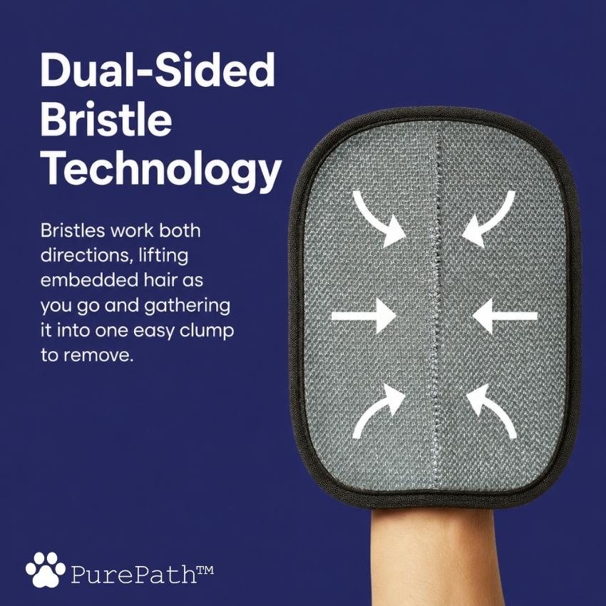 Pet Hair Remover Glove – Double-Sided Grooming Brush for Cats & Dogs
