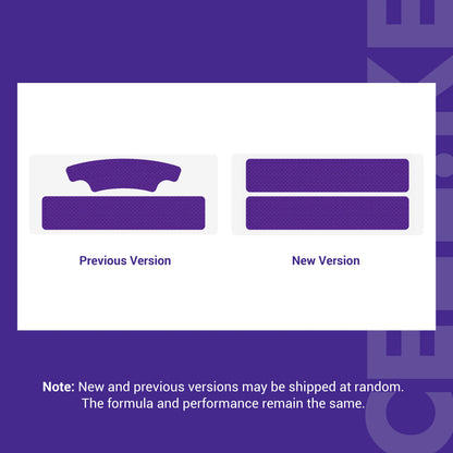 Purple teeth whitening strip shapes