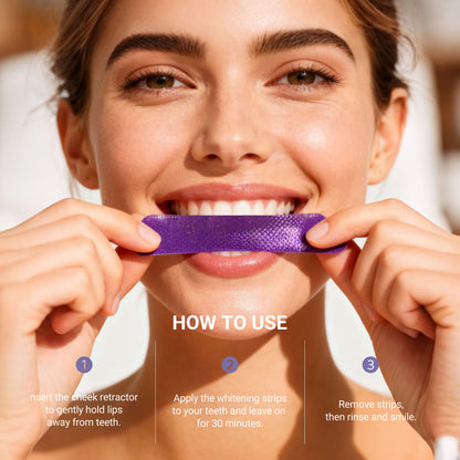 How to use purple teeth whitening strips for 30 minutes