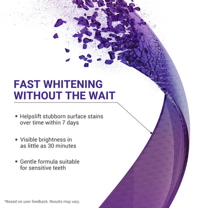 Purple teeth whitening strip for surface stain care
