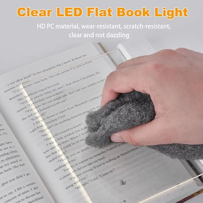 Clear wear-resistant panel of the rechargeable book light