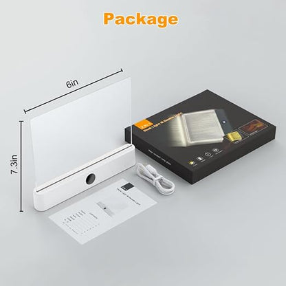 Rechargeable book light package contents and dimensions